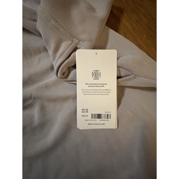 Athleta Seasoft Wide Crop Pant Tinsel Purple Grey Plus Sz 3X NWT $99 Lounge Soft - Picture 8 of 8